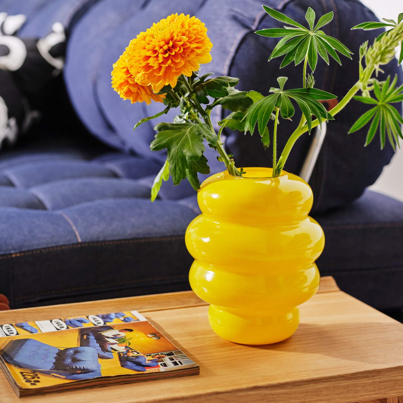 IKEA BAGGBODA バッグボーダ サイドテーブル イケア イエロー 美品