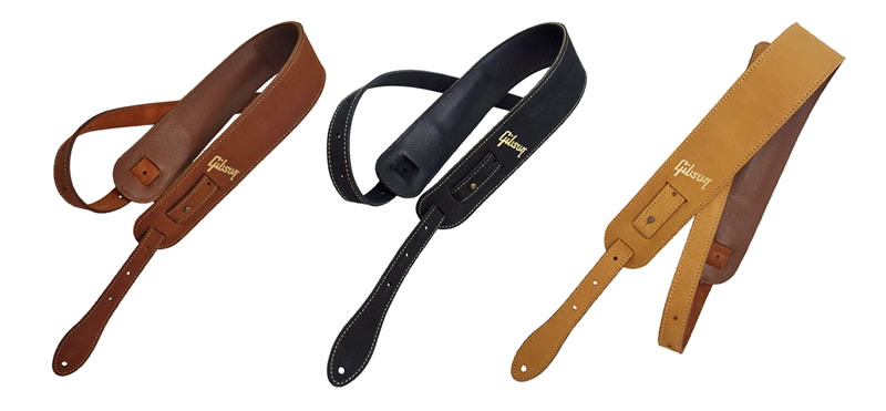 Gibson レザーストラップ 稲妻デザイン Gibson レザーストラップ 稲妻