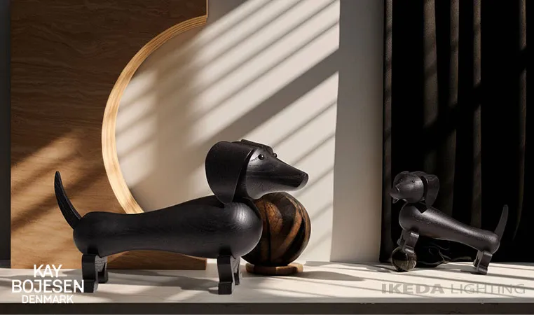 ダックスフンド M （オーク） 木製フィギュア ｜ カイ・ボイスン