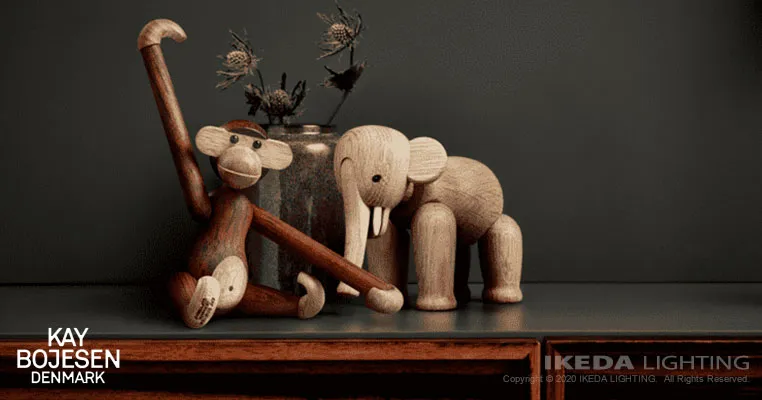 ゾウ （M） 木製フィギュア ｜ カイ・ボイスン デンマーク 【 IKEDA