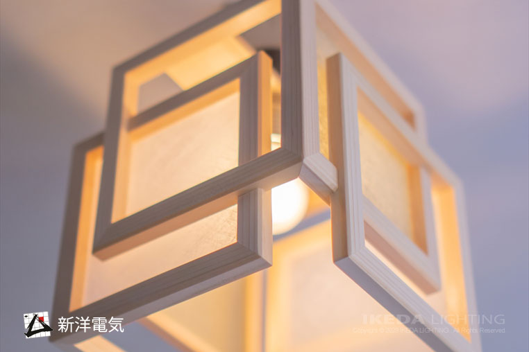 旬ミニ shun-mini（白 × 銀鼠） シーリングライト 和風照明 ｜ 新洋