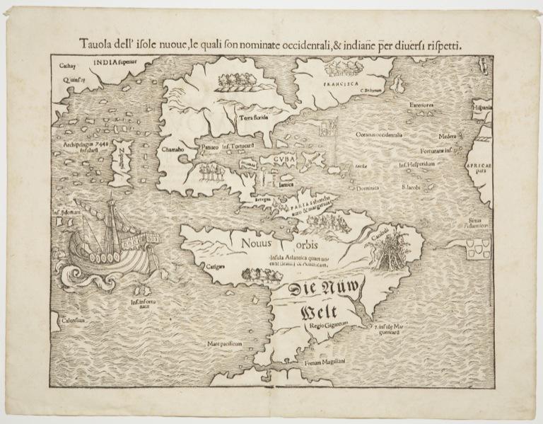 お値下げ 額装品 古地図 1571年 木版画 S.ミュンスター「イタリア全図