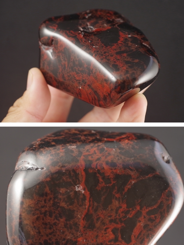 研磨品 十勝石玲瓏 ゴールデンマホガニーオブシディアン 特級品 研磨品