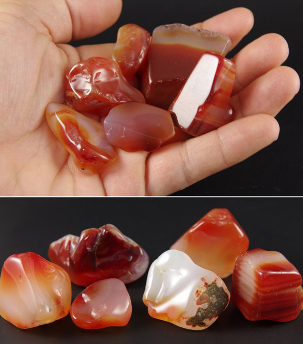 多用途天然石 若狭瑪瑙（めのう）タンブル 詰め合わせ 300g 天然石