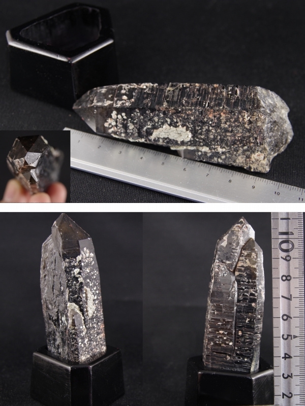 黒水晶モリオン原石結晶 135g 天然石販売 名取貴石 天然石原石鉱物