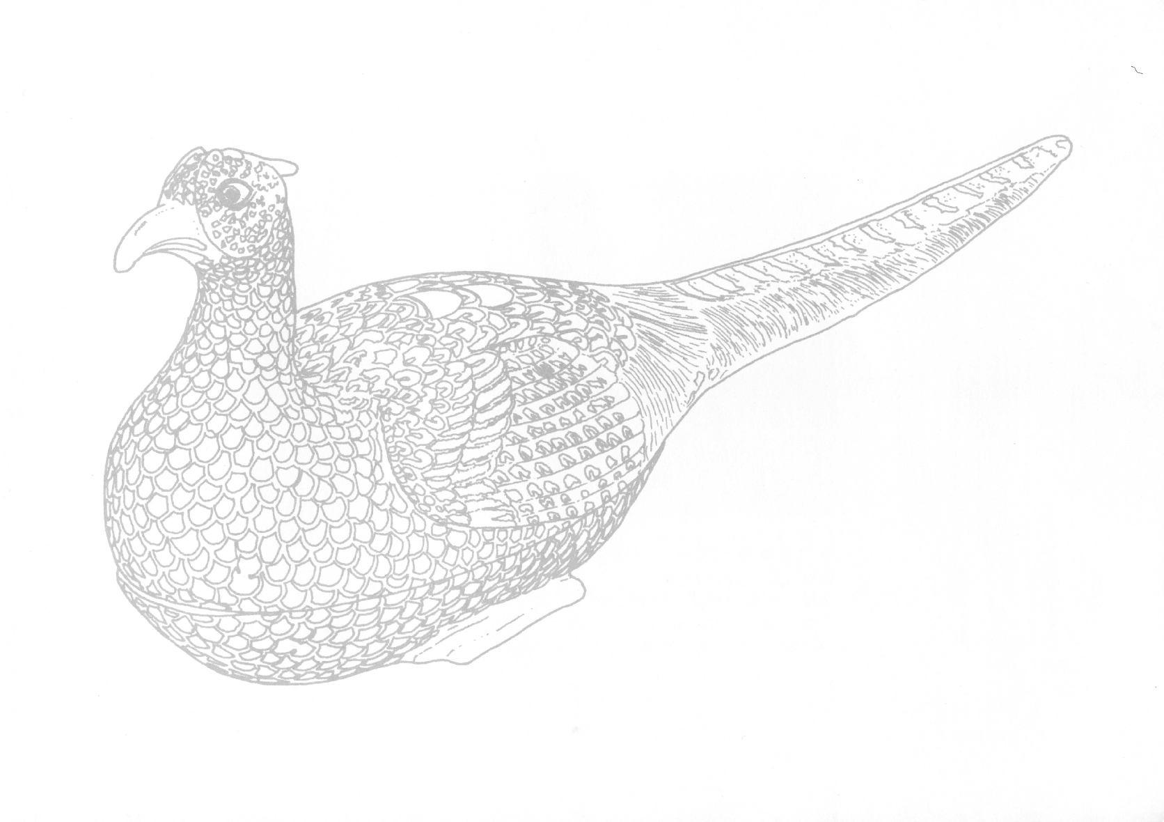 ぬりえ｜国宝《色絵雉香炉》 野々村仁清 | おうちで楽しむ石川県立美術館