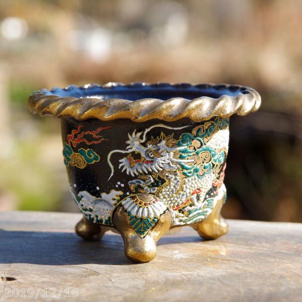 ☆盆栽日和☆ 中国古盆器 紫泥外縁隅切長方