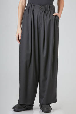 Y'S Yohji Yamamoto - Wrinkled Wool Gabardine Work Style Pants