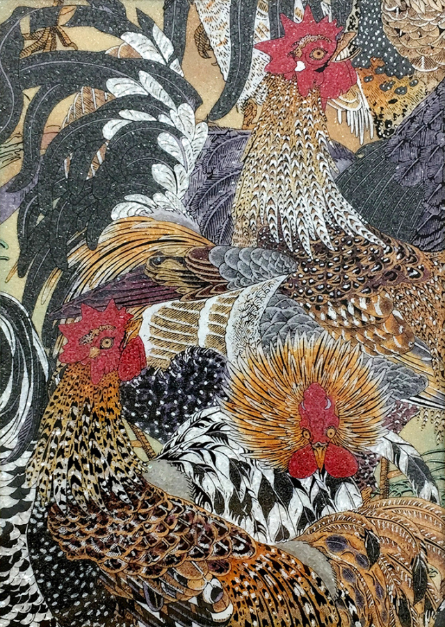 ペコワン＊伊藤若冲 群鶏図 額縁 ペコワン＊伊藤若冲 群鶏図 額縁