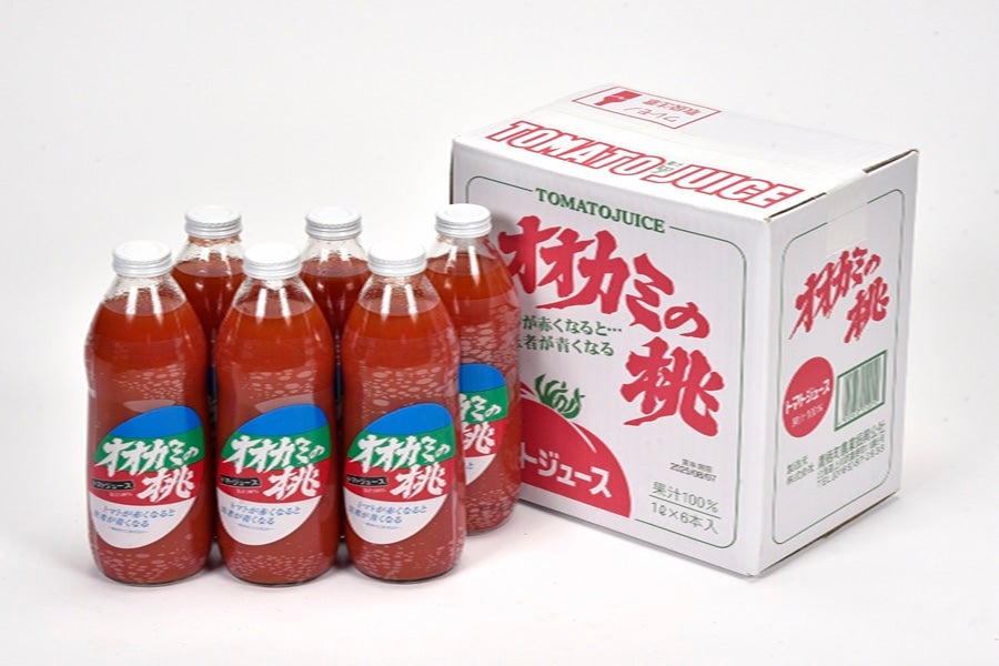 オオカミの桃（有塩トマトジュース） 1L×6本: ホクレン|【JAタウン