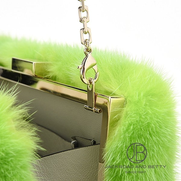 ファー クラッチ バッグ グリーン 緑[WW0B0175] Fur Clutch Bag Green