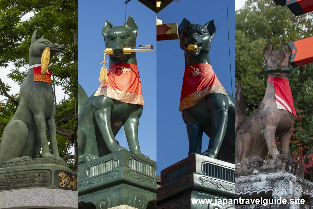 神狐】狐像 稲荷紋 神狐】狐像 稲荷紋 伏見稲荷大社の