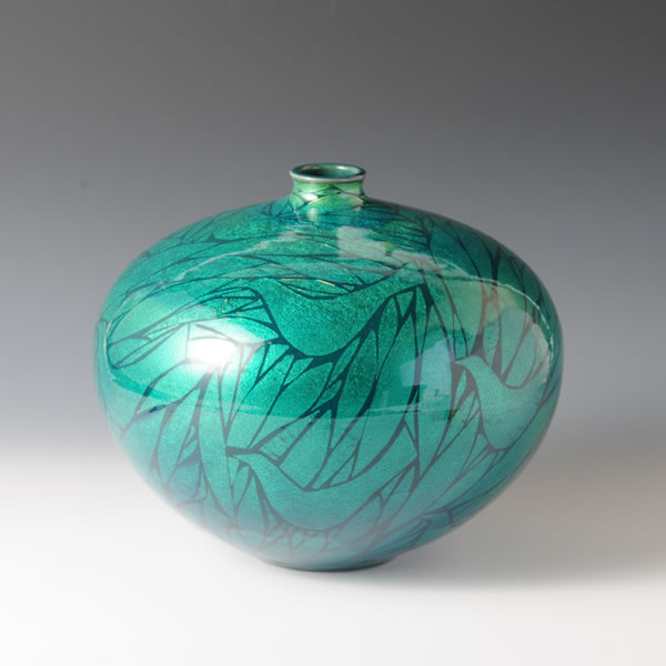 Japan Pottery Net / 釉裏金彩壷鳥たち