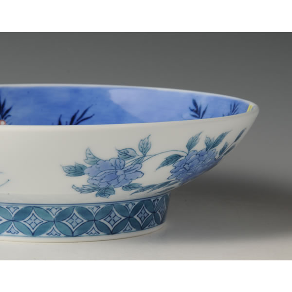 Japan Pottery Net / 色鍋島桃文七寸高台皿