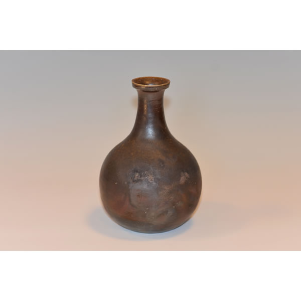 花瓶○丹波【清水美和雄作】丹羽の壺 一輪挿し 花器 作家物 桐共箱