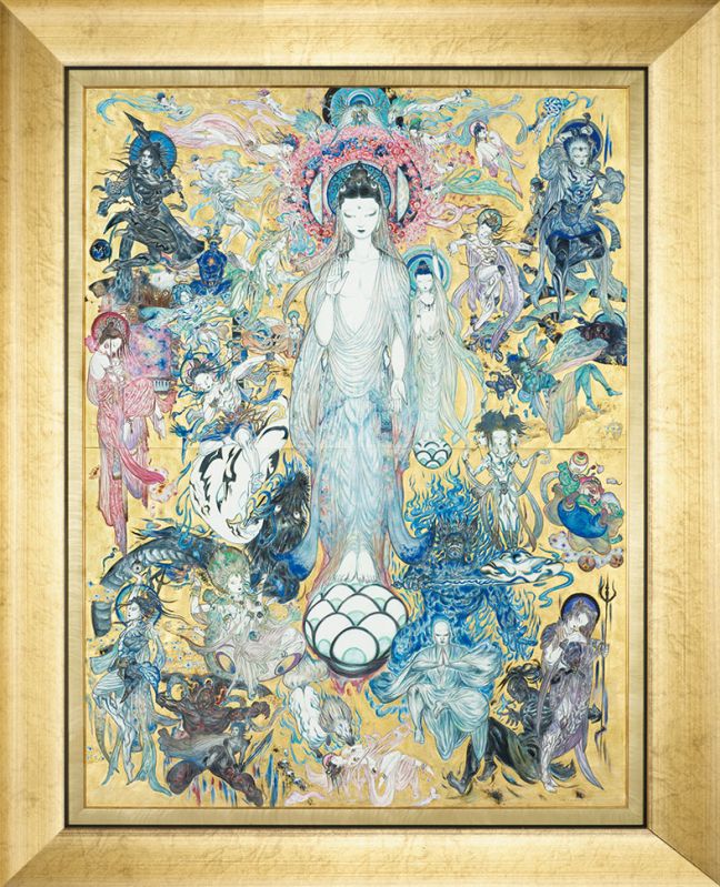 天野喜孝 法華経 天野喜孝 法華経 日蓮 絵画 アートポスター 現代