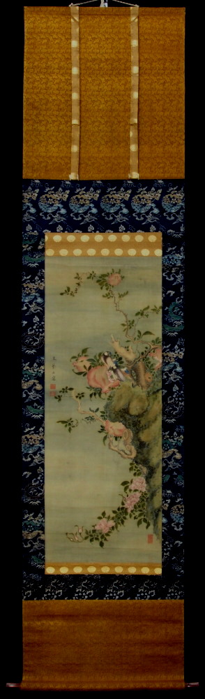 京都の掛軸専門店 古美術神宮堂 掛軸 彩色花鳥画