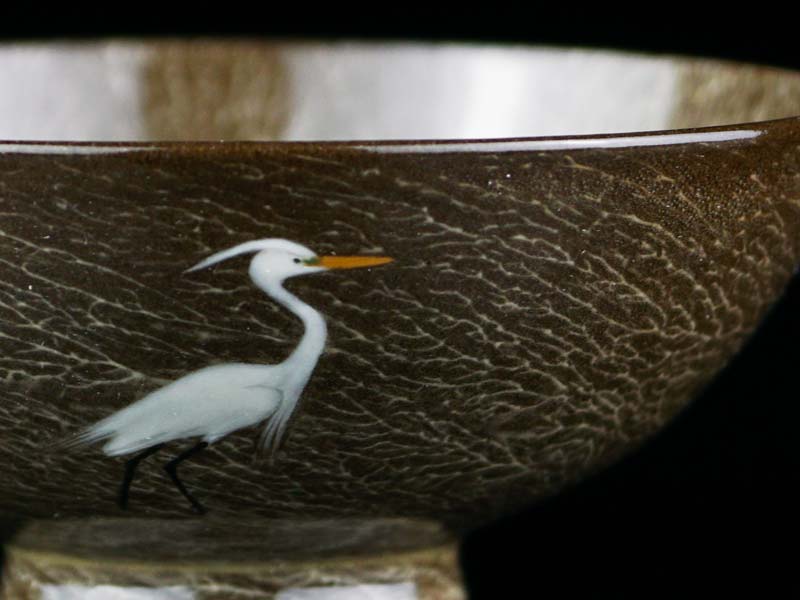 15代横石臥牛窯作：夫婦茶碗 鷺図 - 有田焼のJTOPIA