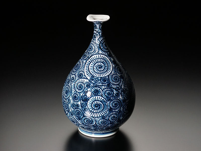 慶山堂 銅製 花瓶 147g タルカニ 東さ7-1124② 有田焼】蛸唐草花瓶