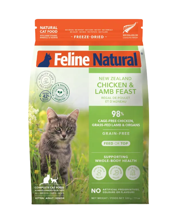 K9ナチュラル 猫用 チキン＆ラム・フィースト320g K9ナチュラル