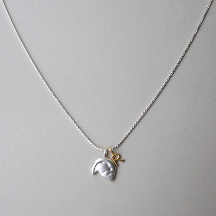 ツイストチェーンネックレス SV 38cm