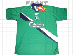 99～01 リバプール 人気の3rdモデルです。非常に明るい緑で渋い