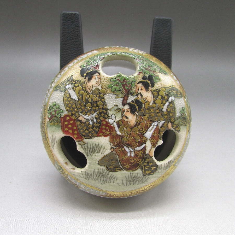 薩摩焼 錦都院春山 人物風俗文香炉 - 敬誠アート [ 公式 ]