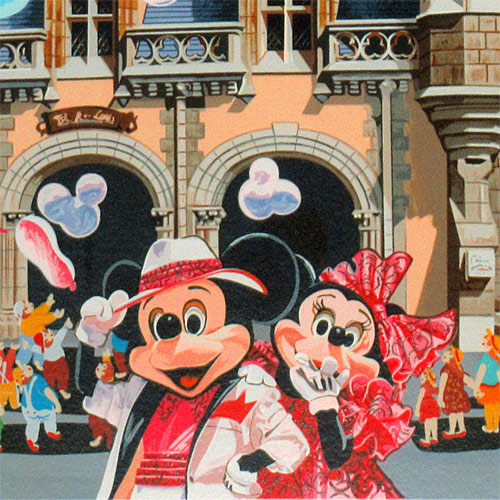 ヒロヤマガタ ディズニーミッキー シルクスクリーン ミッキークラウド