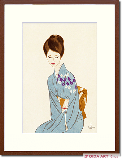 高沢圭一 「婦人像」 悠々堂木版画 真作 高沢圭一 「婦人像」 悠々堂木