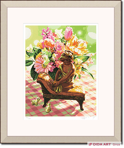 笹倉鉄平 絵画 リトグラフ ドリーミング 限定 アンティーク レア 直筆