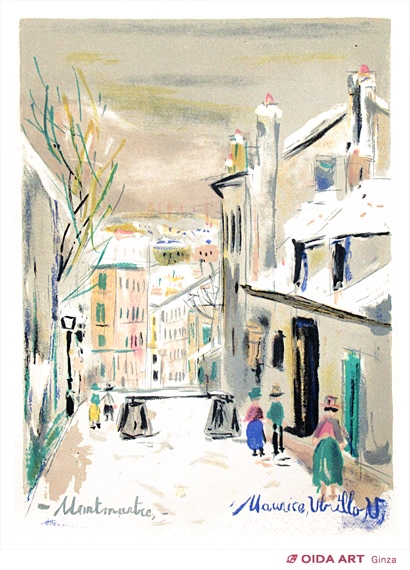 ユトリロ モンマルトル・ベキュより「モンマルトルの街」 | 絵画など