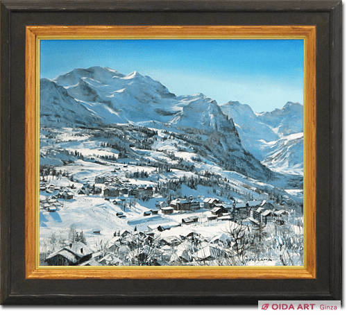 黒沢信男 雪のヴェンゲン | 絵画など美術品の販売と買取 | 東京・銀座