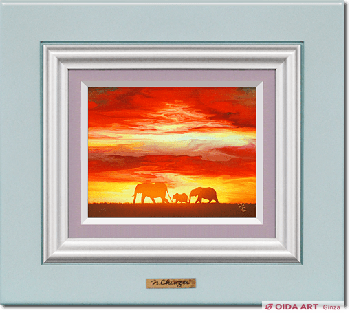 鎮西直秀「沖縄にて-羽地内海-」油彩画 油絵 直筆サイン入り F6サイズ