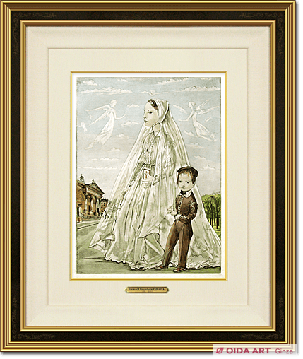 藤田嗣治 魅せられし河『サンフィリップ教会』（和紙刷り） | 絵画など