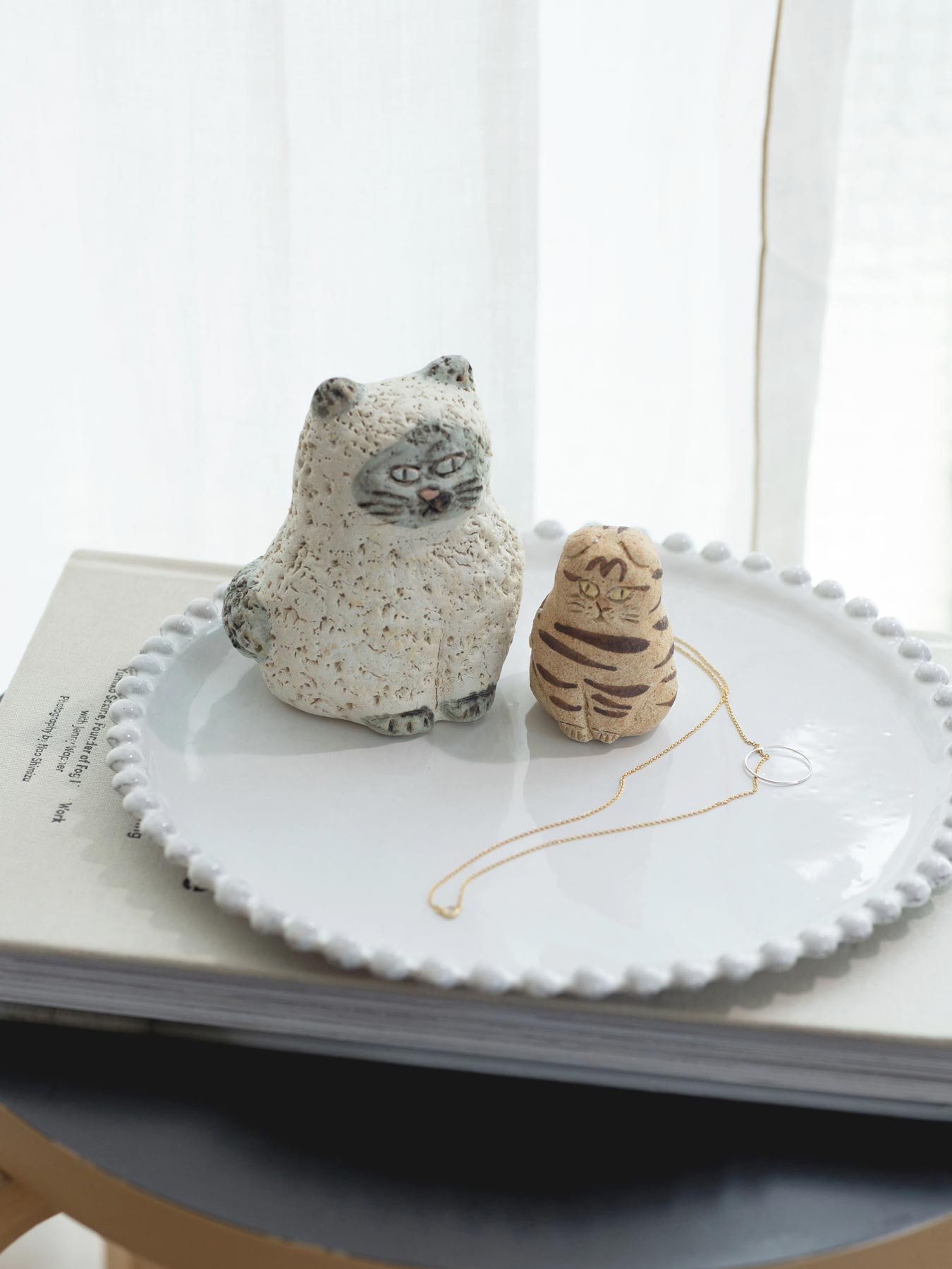 幸生窯 陶のオブジェ／猫｜オブジェ・ぬいぐるみ｜オルネ ド フォイユ