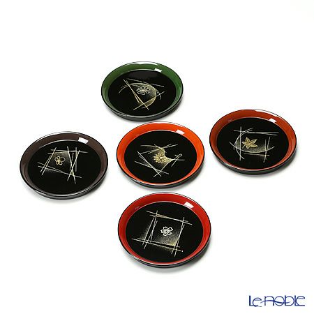 輪島塗漆器 菓子器と銘々皿5枚のセット 塩徳屋漆器店 伝統