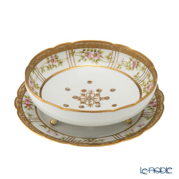 オールドノリタケ代表的な作品金盛りが豪華なプレート スワン湖畔M