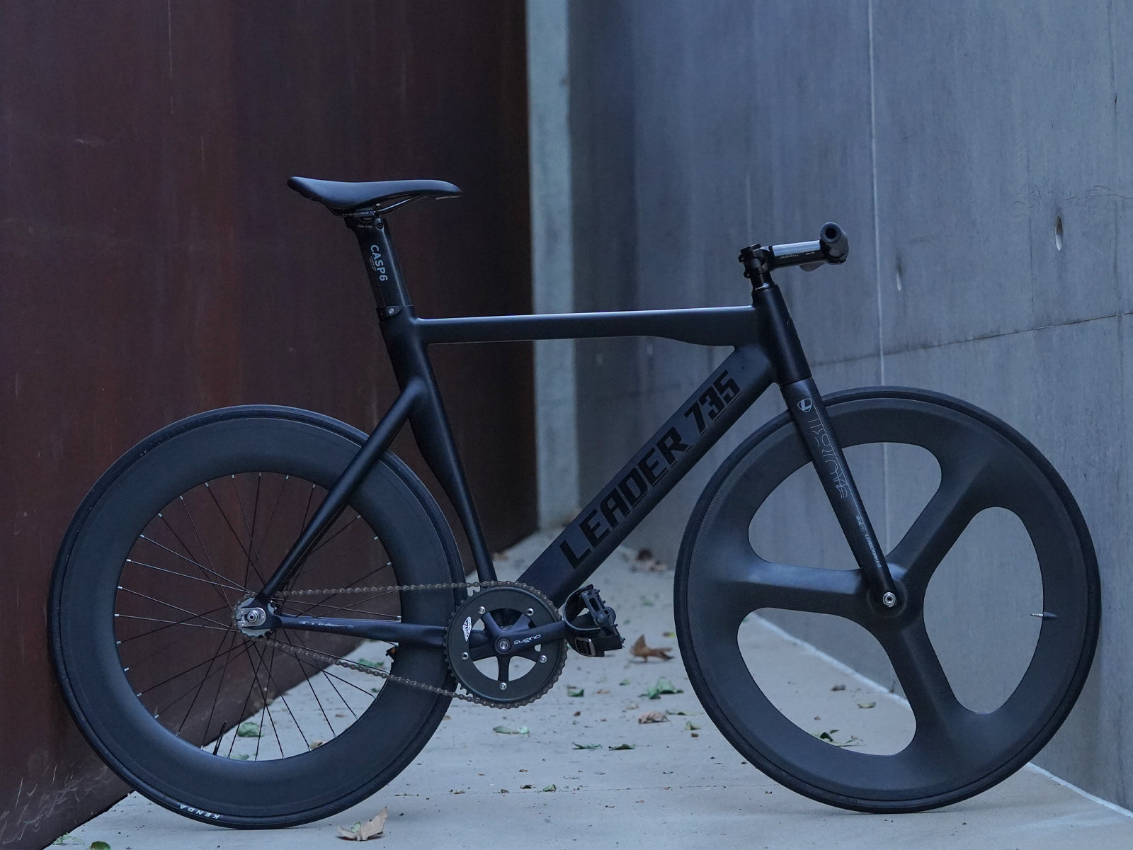 LEADER 735 ピストバイク フルカーボンホイール LEADER 735TR Complete