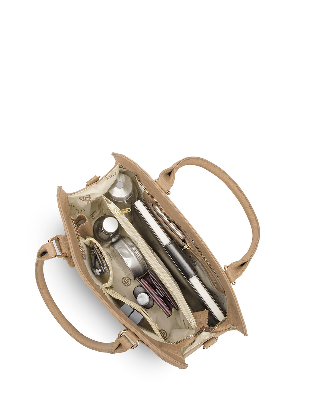 Lavie Signature Manhattan Medium Taupe Womens Satchel – Lavie World