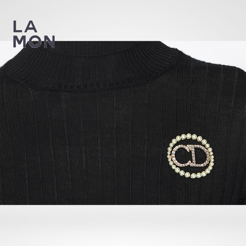 ディオール ブローチ DIOR CLAIR D LUNE BROOCH メタル レジン パール