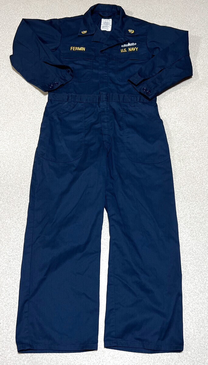 米軍実物 US NAVY カバーオール/つなぎ 42S 紺 カバーオール/つなぎ