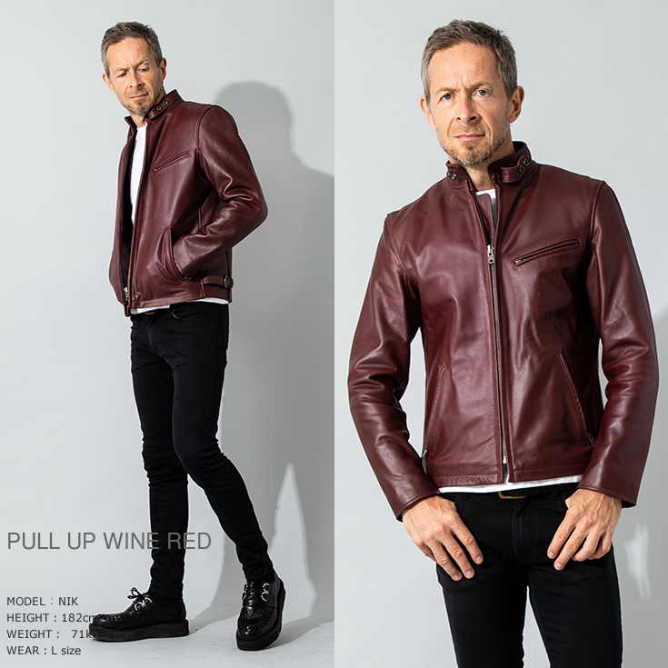 Liugoo Leathers 本革 シングルライダースジャケット メンズ