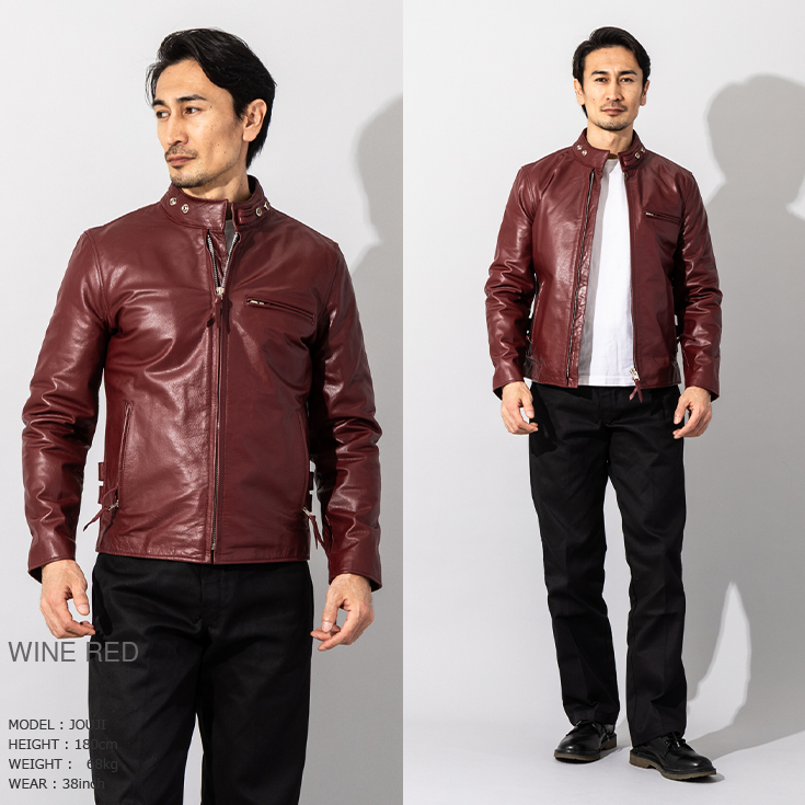 Horn Works 本革 USタイプ シングルライダースジャケット メンズ