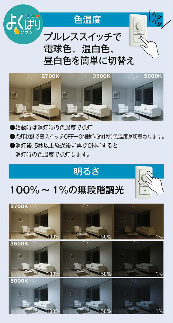 DAIKO 大光電機 色温度切替ダウンライト DDL-5286FWG | 商品紹介