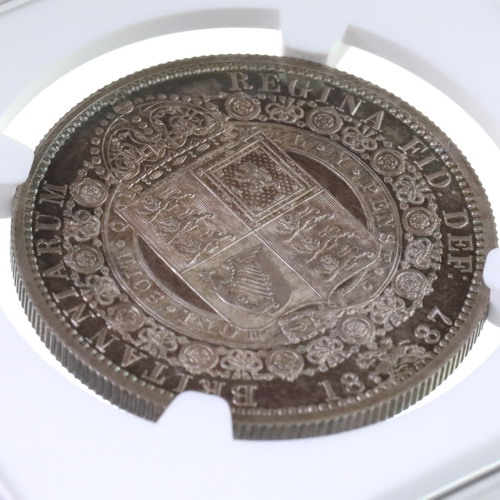 ハーフクラウン銀貨 ジュビリーヘッド NGC鑑定MS64 1887年 ジュビリー