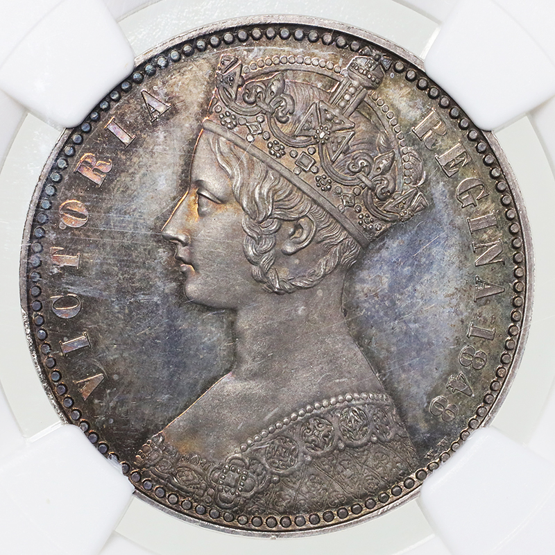 イギリス ゴチックフローリン銀貨（ヴィクトリア女王）1879年