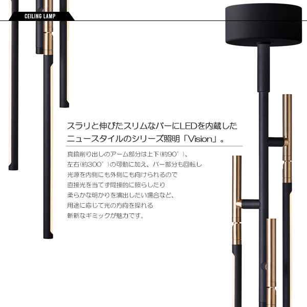 Vision 3 LED-ceiling lamp ビジョン3LEDシーリングランプ 照明