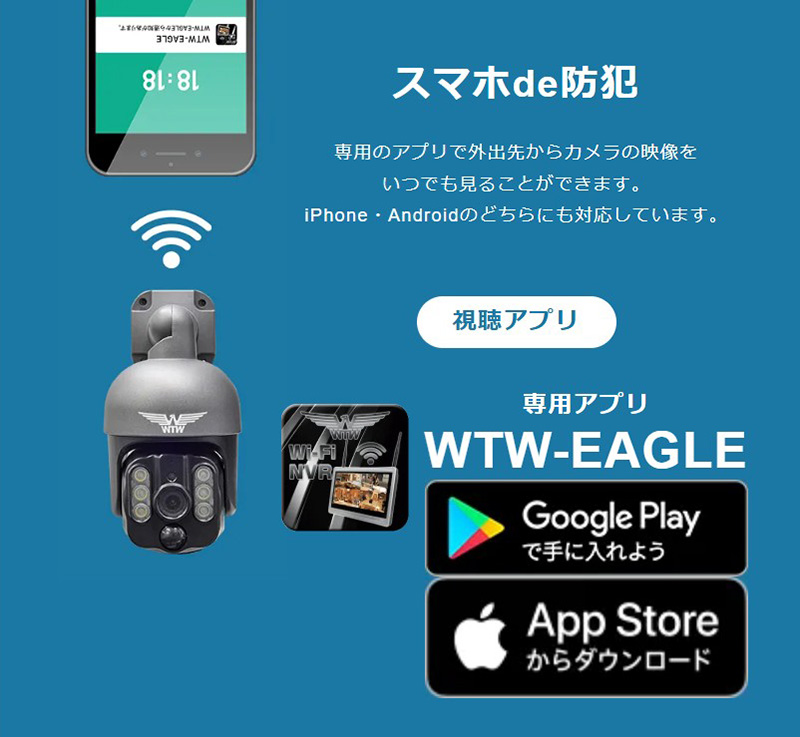 ソーラーパネル付】防犯カメラ みてるちゃんWSPブルームーン 低照度