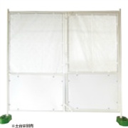 扉付き 白フェンス1式 様々な用途に使えます きフェンス 柱 金具ビス