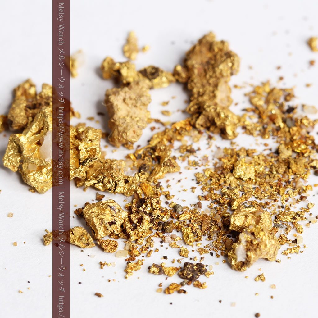 3.83gの砂金から小粒サイズまでの個人採掘家の自然金